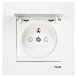 Viko Karre/Meridian Beyaz Kapaklı Ups Priz Ç.K. Mekanizma (Çerçeve Hariç) 90967070 - 1