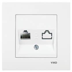 Viko Karre/Meridian Beyaz Tekli Data Cat6 Mekanizma (Çerçeve Hariç) 90967078 - 1