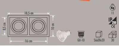 Cata CT-5006 Puma Kare Spotun İkilisi Beyaz - 3