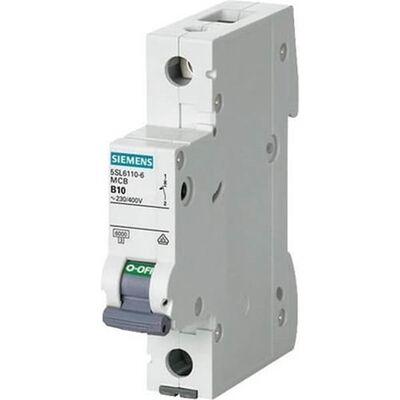 Sıemens 5SL6110-6 Otomatik Sigorta 6kA B Tipi 1x10 Amper - 1