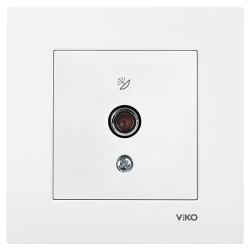 Viko Karre/Meridian Beyaz Uydu Prizi F Konnektör - 10 Db Mekanizma (Çerçeve Hariç) 90967038 - 1