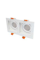 Cata CT-5237 2'li Pars Kare Spot Beyaz Kasa - 1
