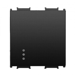 Viko Panasonic Thea Modüler Siyah 2M Işıklı Anahtar Düğme/Kapak - 1