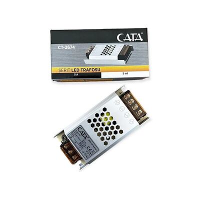 Cata CT-2674 5 Amper Şerit Led Trafosu 60W Süper Slim Fansız - 1
