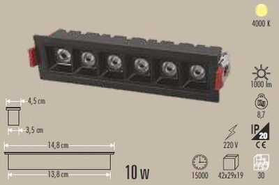 Cata CT-5390 10w Katana Led Armatür 4000K - 3