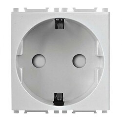 Viko Panasonic Modüler Metalik Beyaz Topraklı Priz Çocuk Korumalı Alt+Kapak 2M - WVTT22121MW-TR - 1