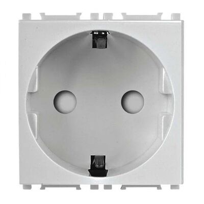 Viko Panasonic Modüler Metalik Beyaz Topraklı Priz Çocuk Korumalı Alt+Kapak 2M - WVTT22121MW-TR - 1