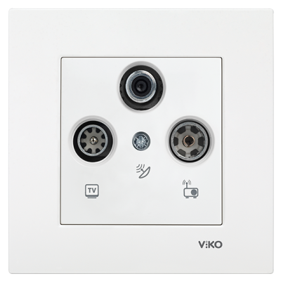 Viko Karre/Meridian Beyaz Uydu Sat Sonlu Mekanizma (Çerçeve Hariç) 90967041 - 1