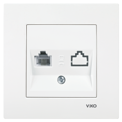 Viko Karre/Meridian Beyaz Tekli Nümeris Jacksız Mekanizma (Çerçeve Hariç) 90967048 - 1