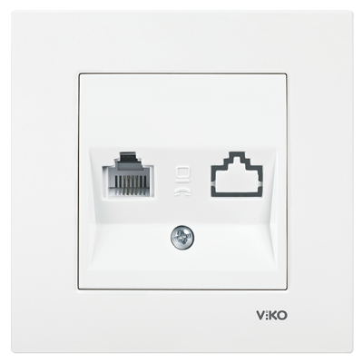 Viko Karre/Meridian Beyaz Tekli Nümeris Jacksız Mekanizma (Çerçeve Hariç) 90967048 - 1