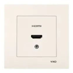 Viko Karre/Meridian Krem Hdmı Konnektör Mekanizma+Kapak (Çerçeve Hariç) 90967368 - 1