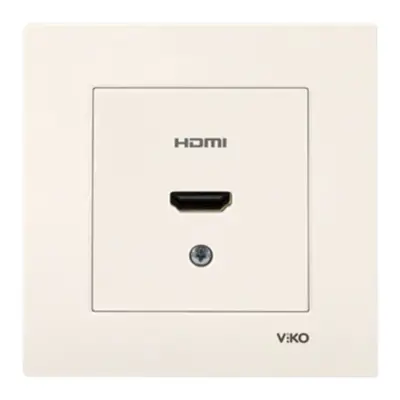 Viko Karre/Meridian Krem Hdmı Konnektör Mekanizma+Kapak (Çerçeve Hariç) 90967368 - 1