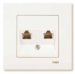 Viko Karre/Meridian Krem İkili Data Cat6 Mekanizma (Çerçeve Hariç) 90967279 - 1