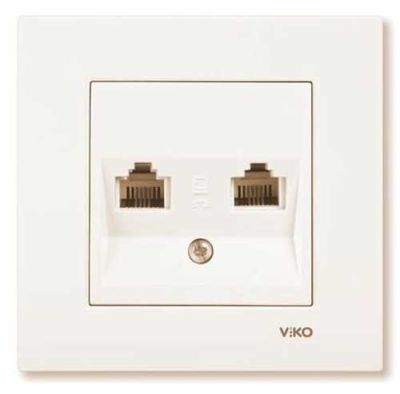 Viko Karre/Meridian Krem İkili Data Cat6 Mekanizma (Çerçeve Hariç) 90967279 - 1