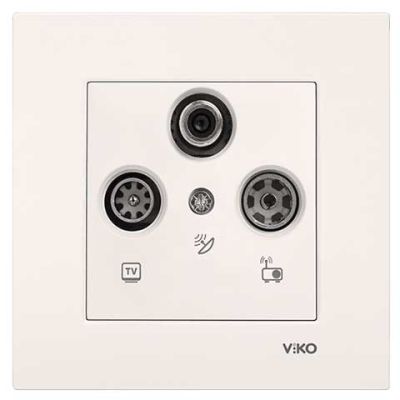 Viko Karre/Meridian Krem Uydu Sat Sonlu Mekanizma (Çerçeve Hariç) 90967241 - 1