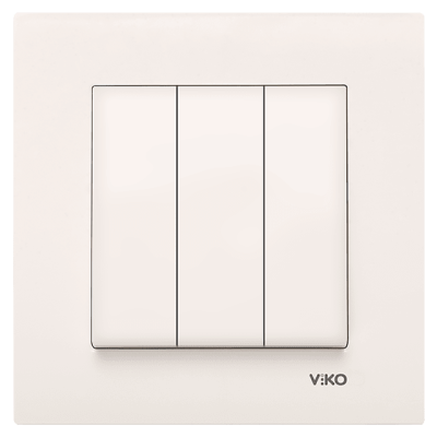 Viko Karre/Meridian Krem Üçlü Anahtar Mekanizma ( Çerçeve Hariç ) 90967268 - 1