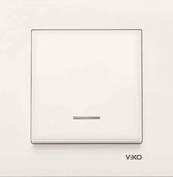 Viko Karre/Meridian Krem Işıklı Anahtar Mekanizma (Çerçeve Hariç) 90967219 - 1