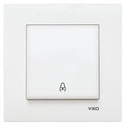 Viko Karre/Meridian Beyaz Zil Anahtarı Mekanizma (Çerçeve Hariç) 90967006 - 2