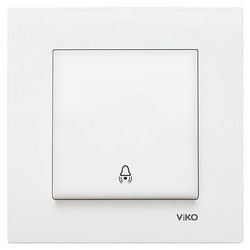 Viko Karre/Meridian Beyaz Zil Anahtarı Mekanizma (Çerçeve Hariç) 90967006 - 2