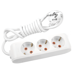Viko Multi-Let Üçlü Grup Priz Topraklı 1 Metre Beyaz (Çocuk Korumalı) 90113301 - 3
