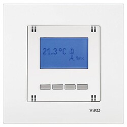 Viko Karre/Meridian Beyaz Digital Termostat Mekanizma ( Çerçeve Hariç ) - 1