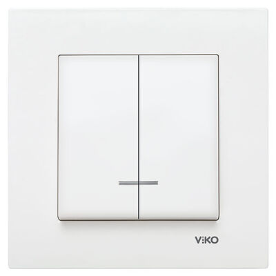 Viko Karre/Meridian Beyaz Işıklı Komütatör Mekanizma (Çerçeve Hariç)