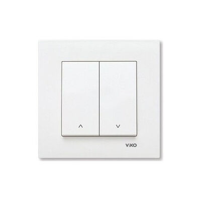 Viko Karre/Meridian Beyaz Jaluzi Kumanda Anahtarı (Çerçeve Hariç) 90967016 - Viko