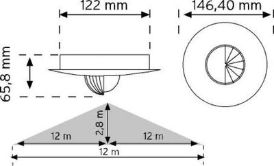 Nade 10465 360° Tavan Tipi Hareket Sensörü Sıva Altı - 2