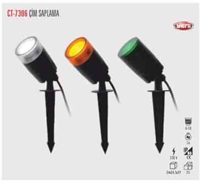 Cata CT-7306 Kazıklı Bahçe Armatürü Günışığı GU10 - 1