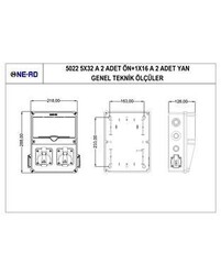 Nead Kombinasyon Kutusu 2Adet(5X32A.) + 2Adet(1x16A.) - 5