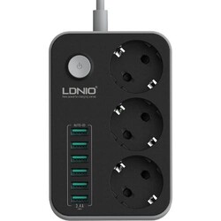 LDNIO SE3631 3PRİZ+6 USB Akım Korumalı Prizi - 1