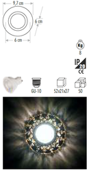 Cata CT-6599 Açelya Dekoratif Cam Spot Günışığı Led Çerçeveli - 2
