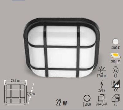 Cata Ct-7099 22w Barbados Led Armatür Beyaz Işık - 2