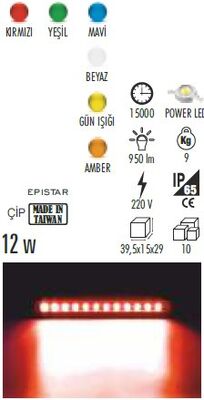 Cata 12w Gold Wallwasher 30cm(Mavi) Ct-4695m - 2