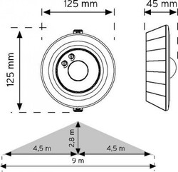 Nade 10361 360° Tavan Tipi Hareket Sensörü Sıva Üstü - 2