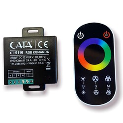 Cata CT-9116 24 Amper Siyah RGB Şerit Led Kumanda 24A 288W - 1