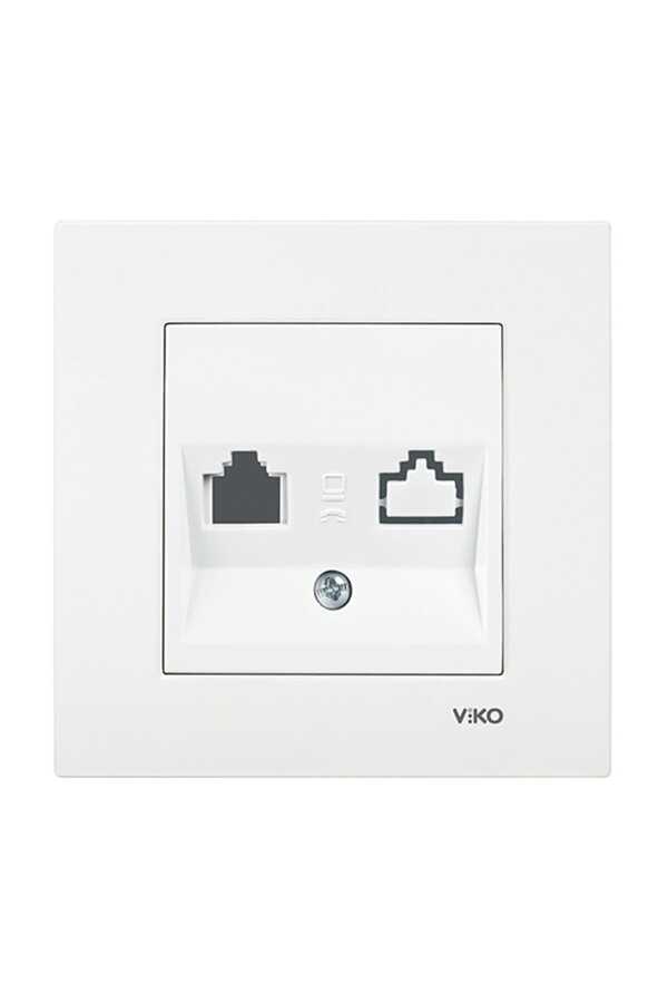 Viko Karre/Meridian Krem İkili Data Jacksız Mekanizma (Çerçeve Hariç) 90967262