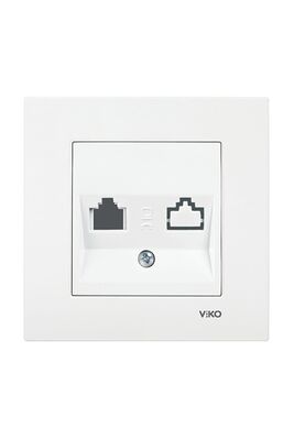 Viko Karre/Meridian Krem İkili Data Jacksız Mekanizma (Çerçeve Hariç) 90967262 - Viko