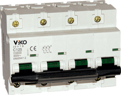 Viko - 10VTB-4C63 4x63A 10K-kA C Tipi Otomatik Sigorta - 1
