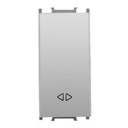 Viko Panasonic Thea Modüler Metalik Beyaz 1M Permütatör Düğme/Kapak (Mekanizma Hariç) - 1
