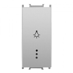 Viko Panasonic Thea Modüler Metalik Beyaz 1M Işıklı Light Anahtar Düğme/Kapak (Mekanizma Hariç) - 1