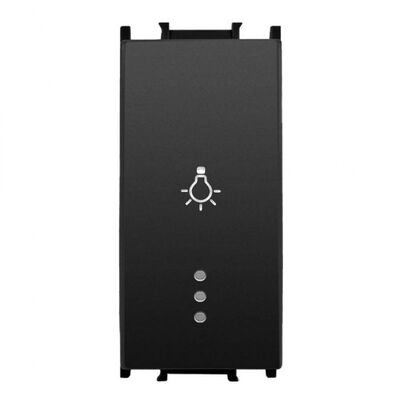 Viko Panasonic Thea Modüler Siyah 1M Işıklı Light Anahtar Düğme/Kapak (Mekanizma Hariç) - 1