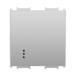 Viko Panasonic Thea Modüler Metalik Beyaz 2M Işıklı Anahtar Düğme/Kapak - 1