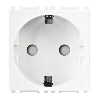 Viko Panasonic Thea Modüler Opak Beyaz 2M Topraklı Priz Mekanizma + Düğme/Kapak - 1