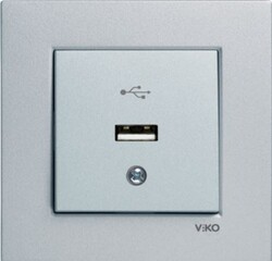 Vİ-KO Novella / Trenda Antrasit USB Konnektör Kapak - 1