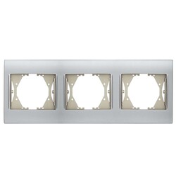 Viko Panasonic Thea BLU Inox Matt+Dore Üçlü Çerçeve - 1