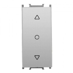 Thea / Pan Modüler Metalik Beyaz Tek Düğmeli Jaluzi Düğme/Kapak 1m - 1