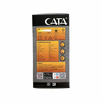 Cata CT-4000 9W Opal Akıllı RGB Led Ampul 16 Milyon Renk - 3