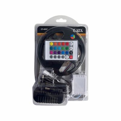 Cata CT-4557 Rgb Şerit Led Seti 5mt RGB Led 96 Renk+Trafo+RGB Kumanda - 1