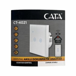 Cata Akıllı Anahtar Beyaz Kasa 2'Lİ CT-4021 - 2